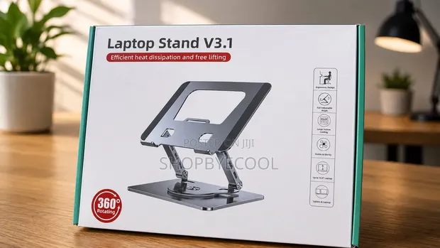 Sabon Aluminium Laptop Stand Mai Amfani da Fan - 1