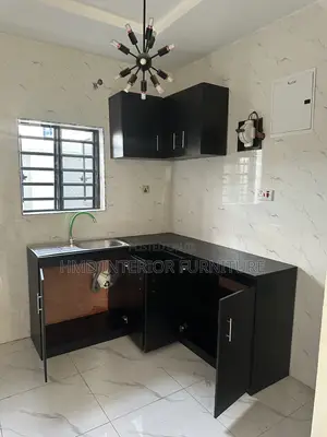 Brand New L-Shaped Kitchen Cabinets - Black HDF