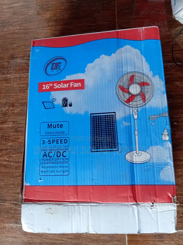 Don Feng 16-Inch Solar Rechargeable Fan - 1