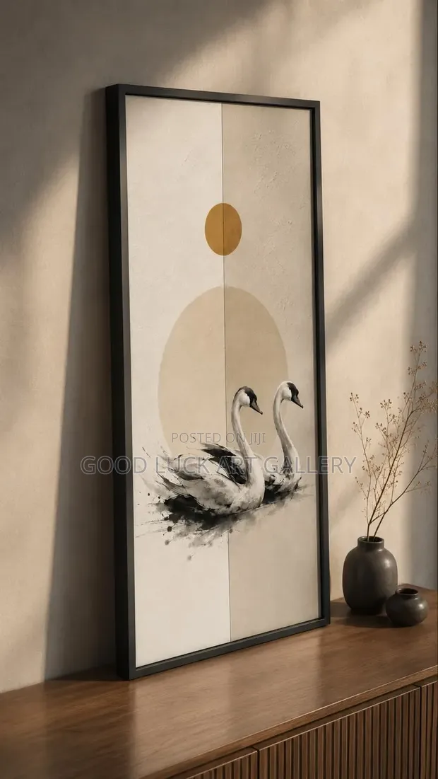 Japandi Interiors Vertical Framed Wall Art - 1