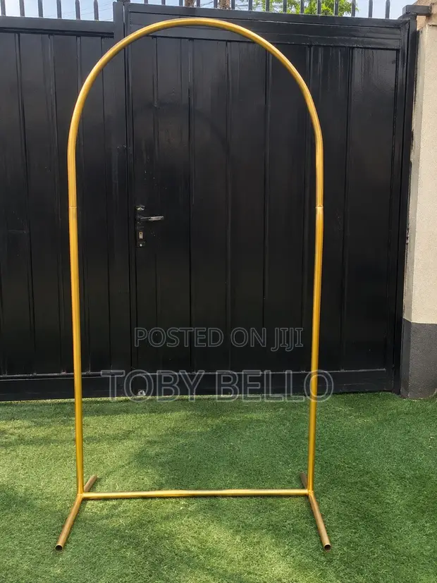 Gold Event Arch Backdrop Stand - 6ft x 4ft - 1