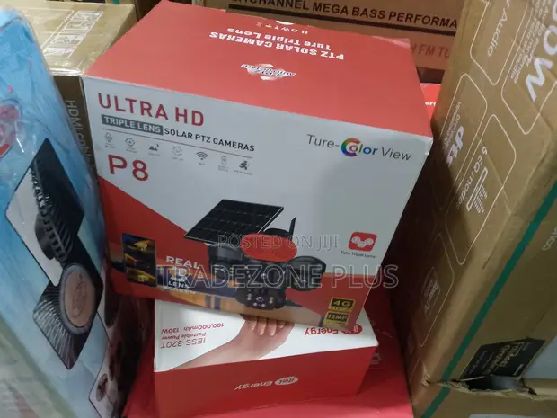 Solar Outdoor PTZ Camera Mai Kallon Kamara Guda Uku - 1
