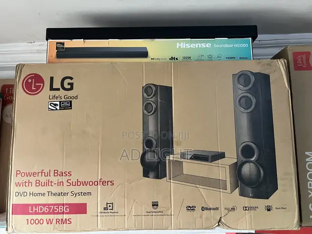 LG 1000W DVD Home Theater System with Built-in Subwoofers - 1