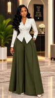Army Green Doguwar Wando na Mata - 2