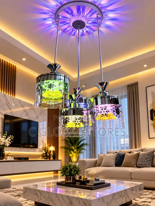 LED Glass Chandelier - Brand New - 1