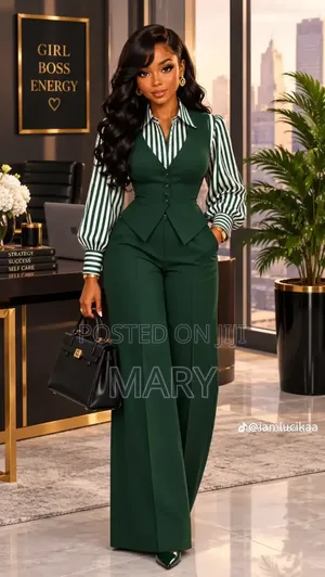 Green Pant and Blazer Set