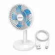 Lontor 6-Inch Rechargeable Rotating Desk Fan - 1