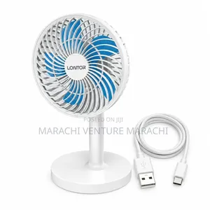 Lontor Rechargeable Table Fan - 6-inch Rotating