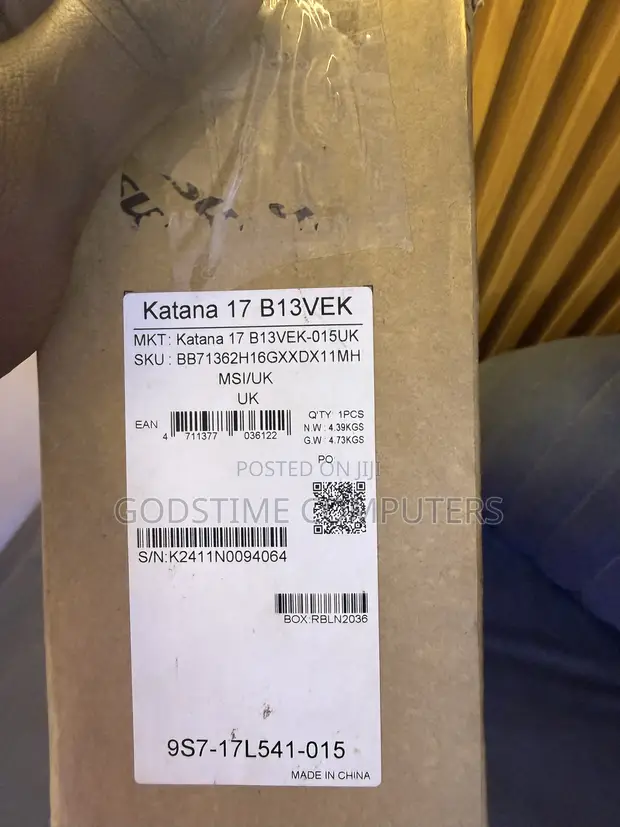 New MSI Katana 17 Laptop: 16GB RAM, Intel Core i7, 1TB SSD - 1