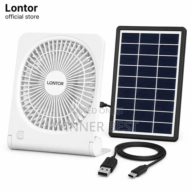 Lontor 6" Fan Mai Cajin Baturi da Hasken Rana - 1