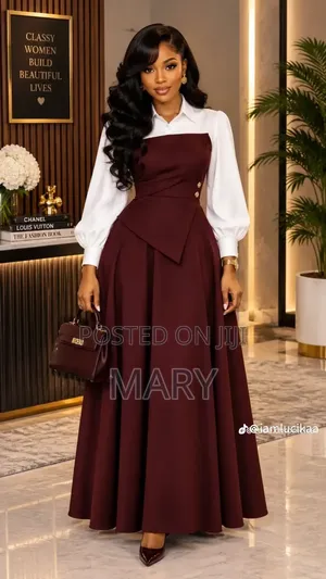 Elegant Wine Dress