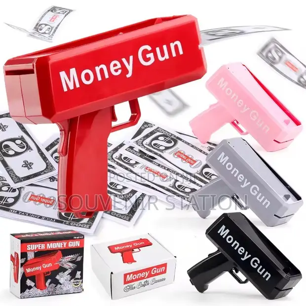 Money Gun Sprayer with Dummy Currency Notes - 1