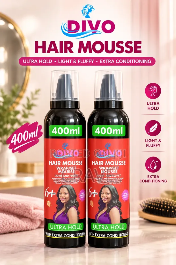 DIVO Hair Mousse - Ultra Hold Wrap/Set Mousse 400ml - 1