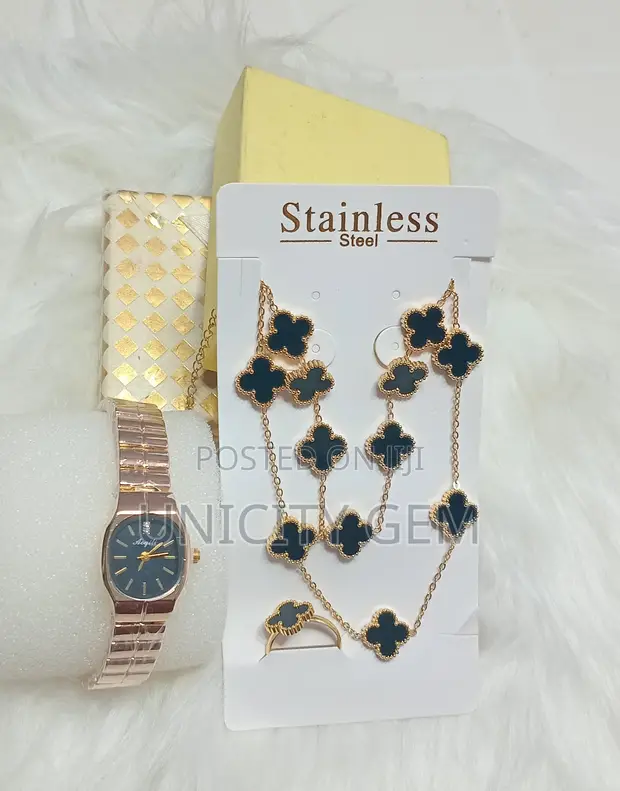 VCA Complete Jewelry Set with Wristwatch | Elegant Women Combo - 1