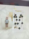 VCA Complete Jewelry Set with Wristwatch | Elegant Women Combo - 2