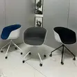 Modern Rolling Swivel Bucket Chairs - Ergonomic Curve - 2