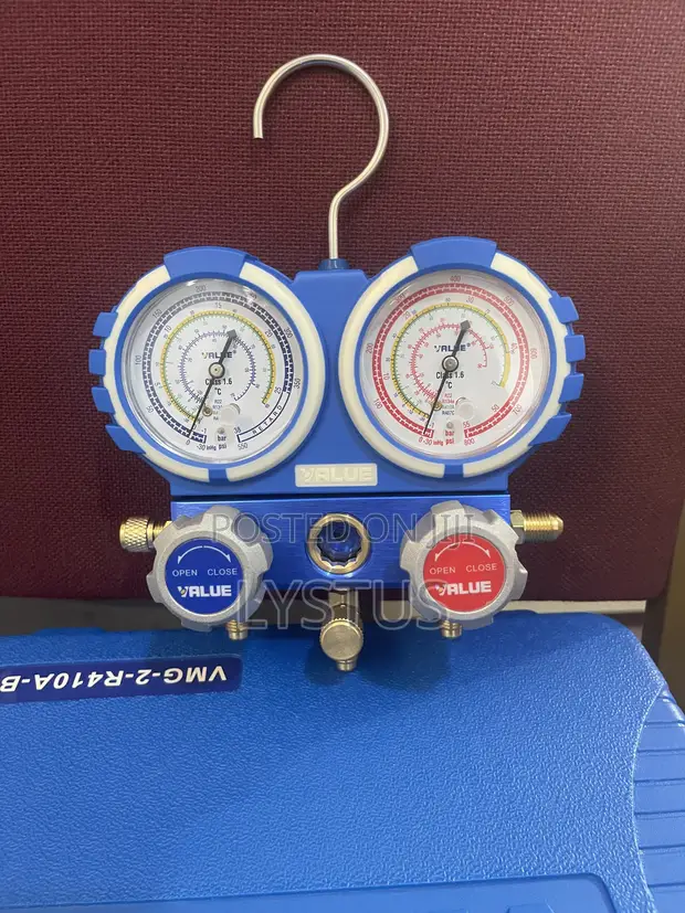 VALUE VMG-2-R410A-B Dual-Gauge Manifold Set - 1