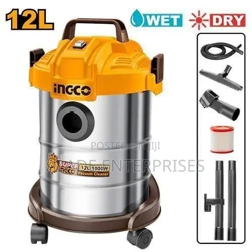 Ingco Wet and Dry Vacuum Cleaner 12L 1000W - 1