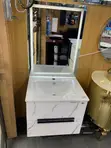 HDF Marble Color Cabinet Wash Hand Basin with LED Mirror - 2