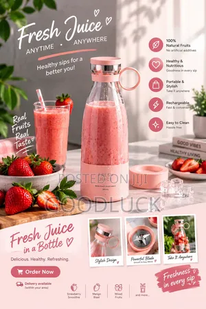 Rechargeable Mini Blender 380ml Mai Ɗaukar Hannu