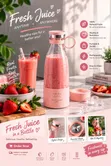 Rechargeable Mini Blender 380ml Portable - 2