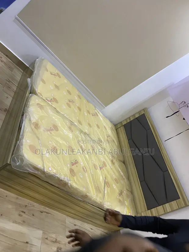 Home Interiors 6x6ft Bed Frame - Brown - 1