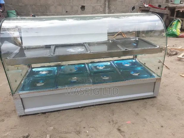 Brand New Bain Marie Food Warmer - Curved Glass - 1