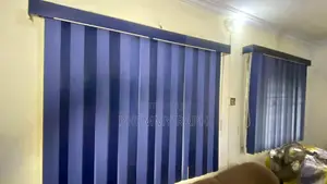 Executive Blue Damask Window Blinds (2 Addu'a)
