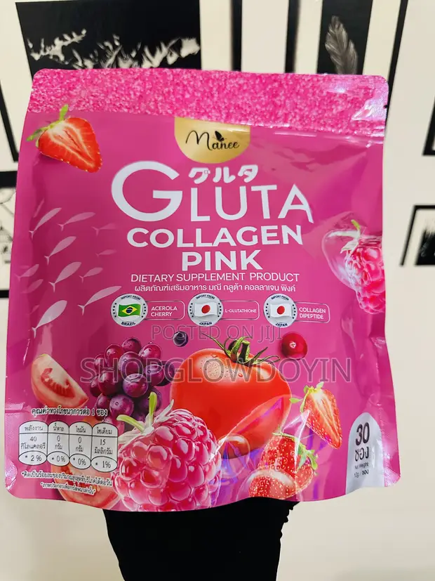 Manee Pink Gluta Collagen Dietary Supplement - 30 Sachets - 1