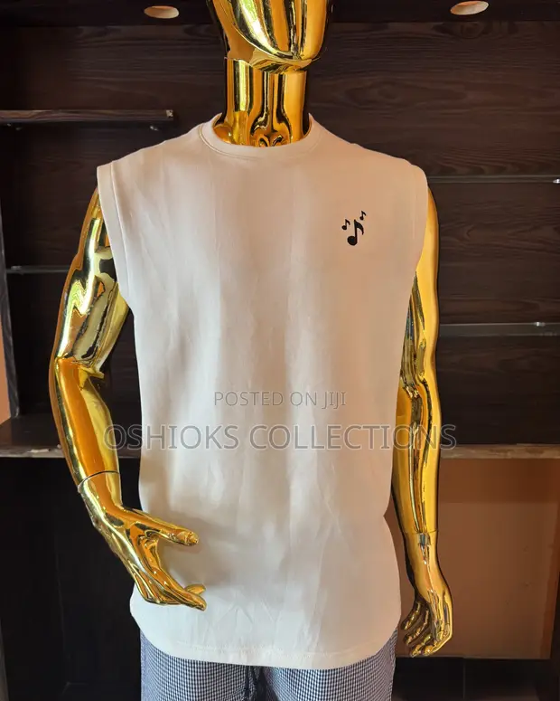 Oshioks Collections Unisex Cream Tank Top - 1
