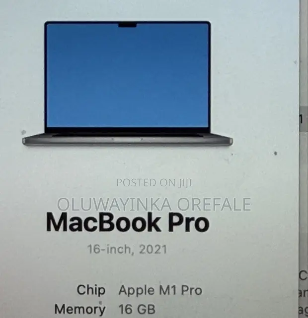 Apple MacBook Pro 2021 M1 Pro 16GB RAM 512GB SSD - 1
