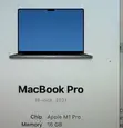 Apple MacBook Pro 2021 M1 Pro 16GB RAM 512GB SSD - 1