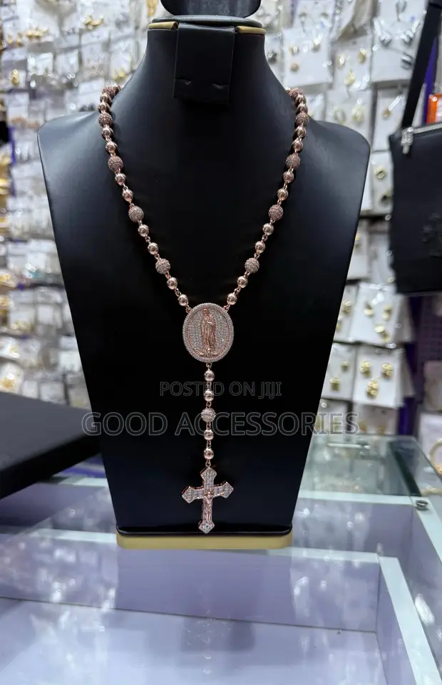 Ice Ball Chain and Pendant with CZ Stones - 1