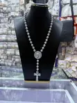 Ice Ball Chain and Pendant with CZ Stones - 4