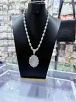 Ice Ball Chain and Pendant with CZ Stones - 5