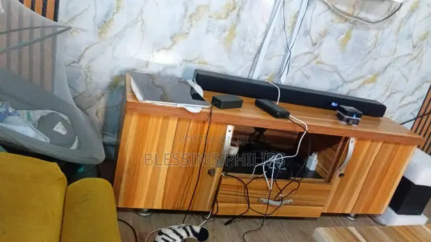 Quality Solid Wood TV Console with Drawer and Locker - 1