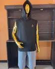 Oshioks Collections Black Sleeveless Hoodie - 3
