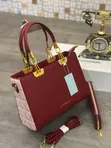Women's Classic Luxury Leather Handbag - 1