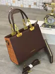 Women's Classic Luxury Leather Handbag - 2