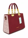 Women's Classic Luxury Leather Handbag - 5