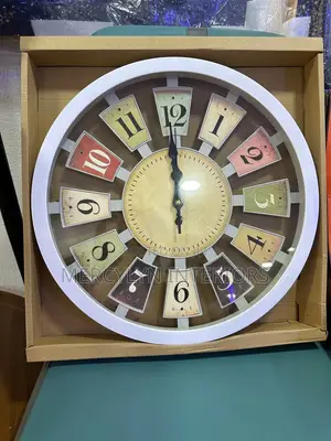 Durable Round Wall Clock with Glass