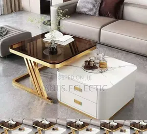 Luxury 2-in-1 Nesting Center Coffee Table Set with Storage Drawers