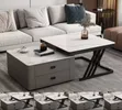 Luxury 2-in-1 Nesting Center Coffee Table Set with Storage Drawers - 2