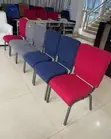 Stackable Banquet Chairs with Gold Metal Frames - 2