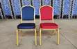 Stackable Banquet Chairs with Gold Metal Frames - 3