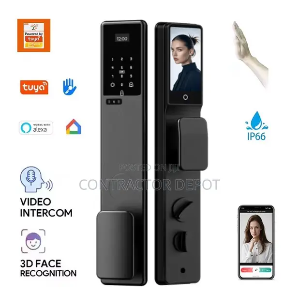 Tuya Smart Door Lock: Palm, Face Recognition, Waterproof - 1