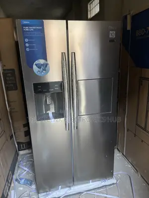 Midea 500L Side-by-Side Refrigerator with Water Dispenser & Wine Bar