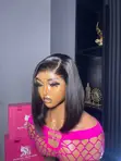 10" SDD Bone Straight Mini Frontal Wig - 3