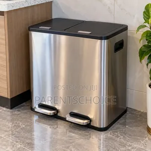 Stainless Steel Pedal Recycle Rubbish Bin - 40L