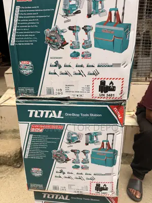 Total 5-Piece Woodworking Combo Kit with 3 Batteries